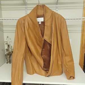 Nordstrom Camel Leather Jacket